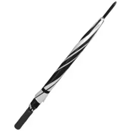 Medium Golf Umbrella - EVA Handle Black-White Closed